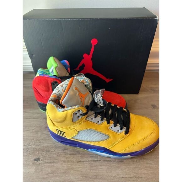 Nike Air Jordan 5  Retro SE “What The” Size 7  CZ5725-700 Multicolor - Picture 3 of 9